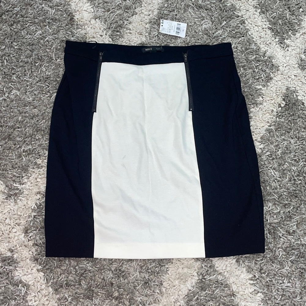 Mango (MNG) white & black skirt